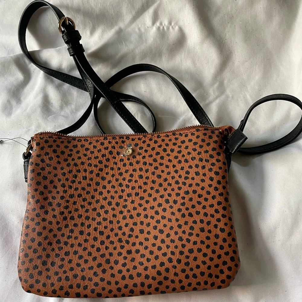 LC Lauren Conrad Brown and Black Crossbody Bag